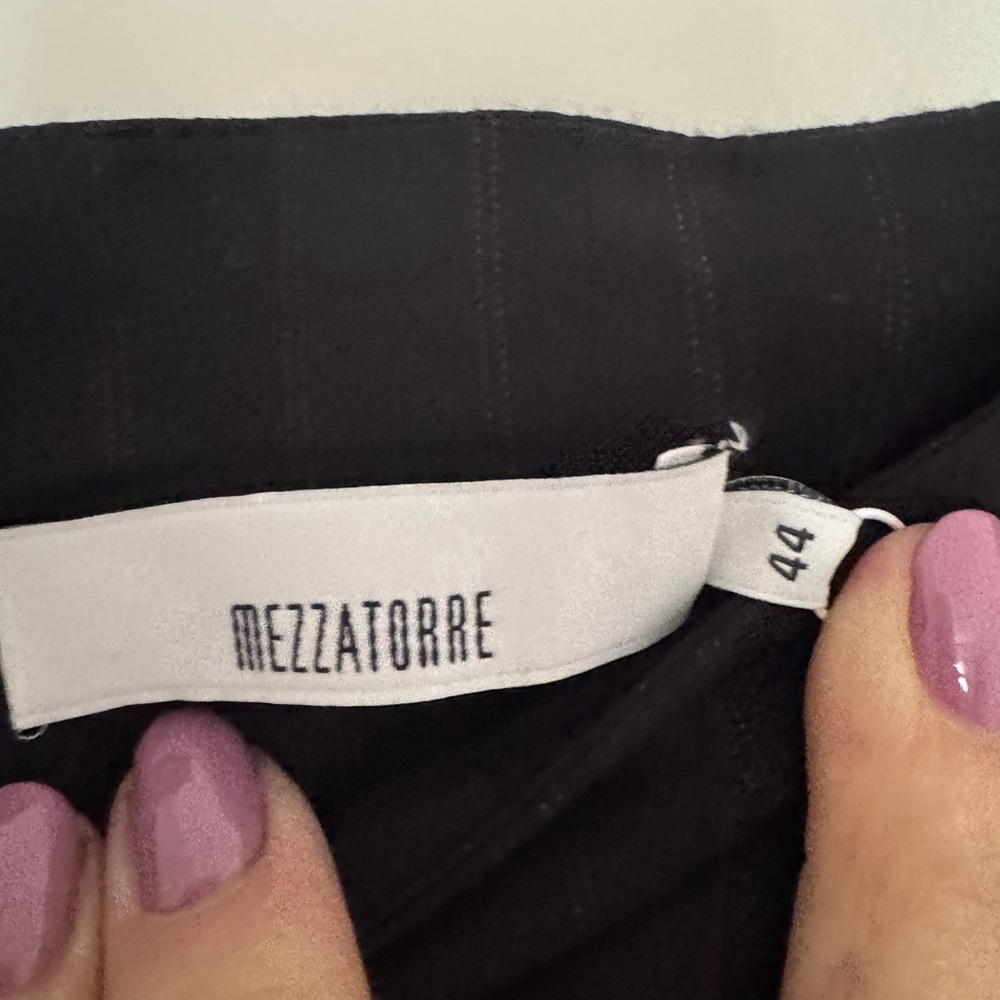 Mezzatorre Black skirt with stripes asymmetrical NWT Designer piece